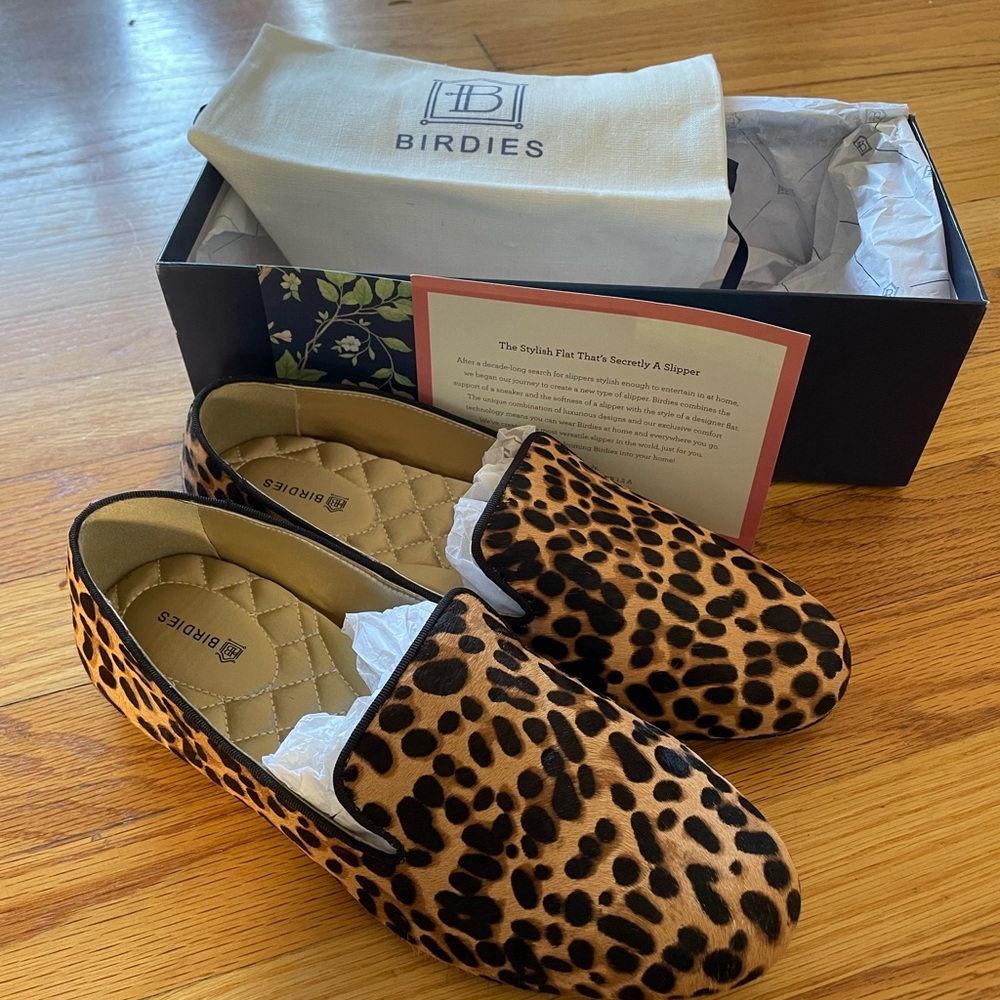 The Starling Birdie Flat in Cheetah Calf Hair